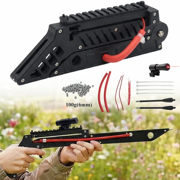 Piaoyu Mini Bow for Shooting Arrows and Marbles, Outdoor Game Entertainment Hunting Catapult