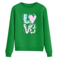 thumbnail image 1 of EHQJNJ Chandails en Molleton Oversize pour Femmes Col Rond Manches Longues Pull Imprimé Saint-Valentin Col Rond Manches Longues Blouse Pull Décontracté (Style 03), 1 of 4