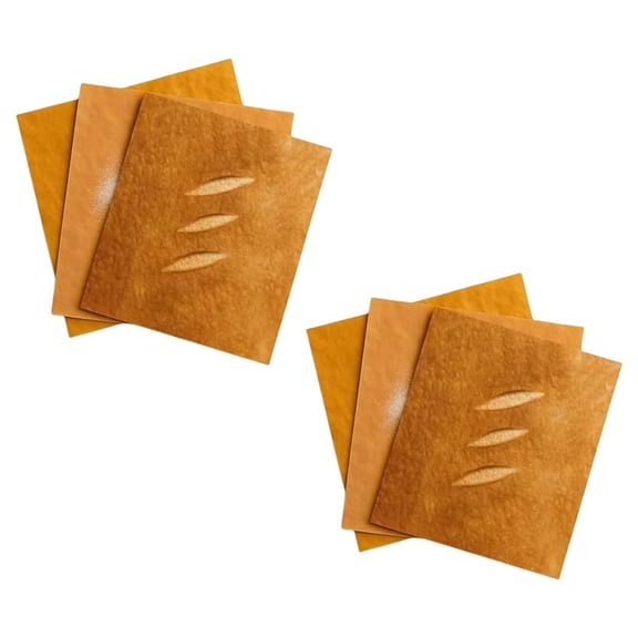 6/10Pcs Bread Themed Gift Wrapping Paper Sheets Variety Pack With Baguettes Toasts Designs For Birthdays Weddings Crafts
