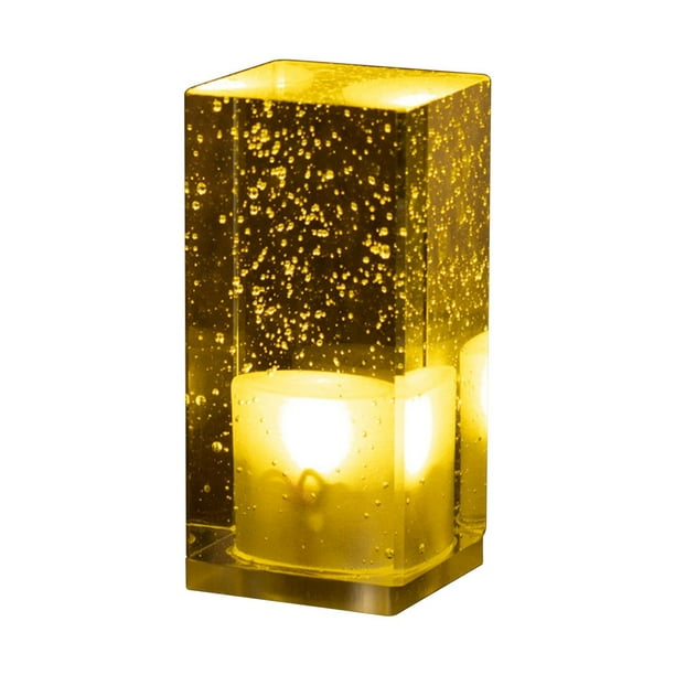 Luces LED, lámpara de escritorio, luz de noche, luz de libro, lámpara de escritorio de bar, lámpara de cristal recargable LED, lámpara de noche para restaurante KTV, luz de noche pequeña, lámpara de m