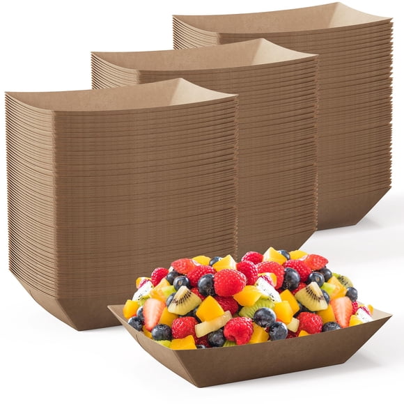 Bandejas de comida Jolly Chef, papel Kraft desechable de 1 kg, 1000 unidades