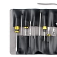thumbnail image 3 of FVDPWYE Durable Tool Roll up Bag Pouch Wrench Organizer Pocket Craft Work Pliers Leather Black, 3 of 8