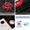 thumbnail image 2 of Fsddascl Halloween Blackout Curtains for Bedroom/Living Room, Thermal Insulated Kitchen Curtains, Horror Funny Black Blood Lips Driping Grommet Darkening Window Treatment Drapes 42"x63"x2, 2 of 6