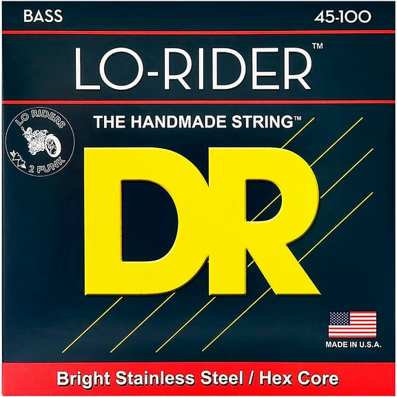 DR Strings Lo-Rider - Stainless Steel Hex Core Bass 45-100