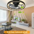 thumbnail image 2 of BAYSQUIRREL Ceiling Fans with Lights and Remote, Dimmable Bladeless Ceiling Light, 3 Colors 6 Speeds Reversible, Modern Low Profile Flush Mount Ceiling Fan for Living Room, 2 of 8