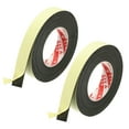 thumbnail image 1 of Cinta de sellado para puertas de 1 pulgada x 33 pies, 2 rollos de cinta de espuma autoadhesiva de 1 mm de grosor para aislamiento de puertas y ventanas, negra, 1 of 6