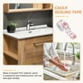 thumbnail image 6 of Caulk Tape Waterproof Self Adhesive Toilet Caulking Sealant Strip Bathtub Caulk Sealing Strip Tape, Red Flowers (1.5 Inch x 10.5 Ft), 6 of 7