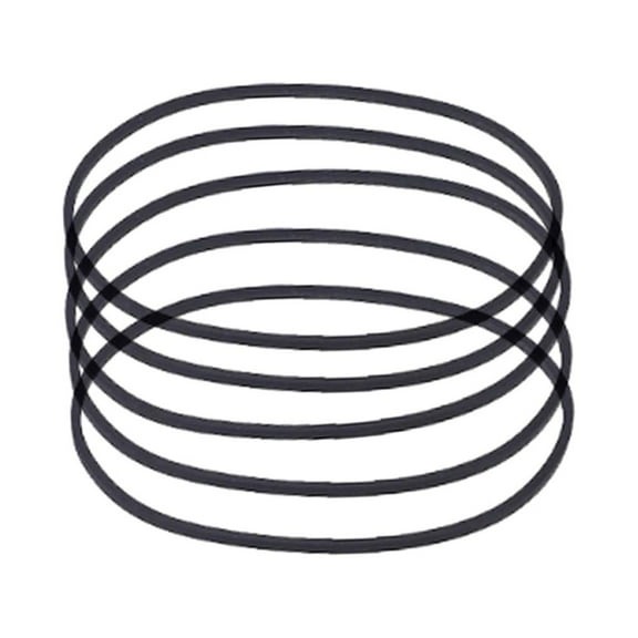 SIEYIO 5PCS 1.2mm Square Folded Rubber Belt for Recorders Universal 41-190mm