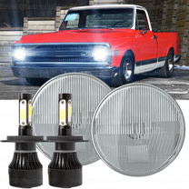 FOR 1967-1972 Chevy C10 Pair 7 inch LED Headlights Round DOT Approved Hi/Lo Lamp