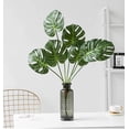 thumbnail image 4 of Plantas de palmeras artificiales Hojas tropicales de Monstera Hoja de árbol de tortuga falsa Hoja de simulación de planta Deliciosa falsa Hojas de safari de jungla para jardín Tienda de oficina Decoraciones de fiesta temáticas de playa en la jungla brillar Electrónica, 4 of 4