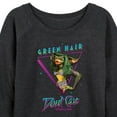 thumbnail image 3 of Gremlins - Dapper Gremlin - Green Hair Don't Care - Women's Lightweight French Terry Long Sleeve Shirt, 3 of 5