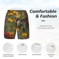 thumbnail image 5 of Lsque Mens Swim Trunks Humming Bird Pattern - Bathing Suit Compression Liner - Beach Swim Shorts Swimwear - (S-3XL) - Stretch Quick Dry -Large, 5 of 9