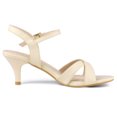 thumbnail image 1 of Women's Cross Kitten Heel Ankle Strap Sandals, 1 of 7