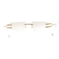 thumbnail image 4 of Luxurious Rimless Geometric Metal Frame Designer Style Sunglasses Gold Clear, 4 of 4