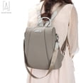 thumbnail image 4 of Gustave Women Backpack, Anti-theft Oxford Backpack Purse Casual Daypack with Adjustable Shoulder Straps, Gray, 4 of 10