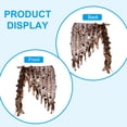 thumbnail image 4 of Uxcell Women's Belly Dance Hip Scarf with Sequins Triangle Wrap Skirts Waist Chain for Party Costume Performance Brown, 4 of 5