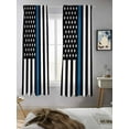 thumbnail image 5 of Blue White American Police Flag Curtains 72 Inch Length,Sheer Curtains for Bedroom Living Room Window Honoring Law Enforcement Officers Kitchen Curtains Small Half Window Drapes 52"x72" 2 Panels, 5 of 7