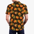 thumbnail image 4 of Daiia Orange Pumpkin Pattern Men’s Polo Shirts,Solid Deck Shirt,Classic Fit, Breathable Cotton Polo for Casual and Sport Wear-Small, 4 of 9