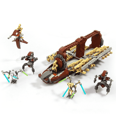 6in1 team attack aircraft building set, Combat robot army clone soldier troop transport vehicle action figure building set toy (689 pieces)