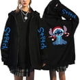 thumbnail image 3 of Sudadera con capucha gótica para mujer, ropa de calle de Manga con cremallera, puntada de Disney, Harajuku, bonita, 3 of 3