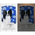 thumbnail image 2 of Caroline's Treasures SS4643CNL Papillon Winter Snowflakes Holiday Ceramic Night Light, 6x4x3", multicolor, 2 of 2