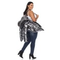 thumbnail image 4 of White Mark Women's Metallic Parka Hooded Jacket, 4 of 6