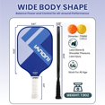 thumbnail image 2 of Pickleball Paddle Carbon Fiber Pickle Ball Rackets For Pros, Lightweight Graphite & Carbon Fiber Paddles With Honeycomb Core, 2 Paddels, 4 Balls & Carry Bag (PR4700/4900), 2 of 5