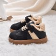 thumbnail image 6 of ZACPNCV Toddler Boys Girls Short Boots Kids Outdoor Waterproof Hiking Ankle Booties Non-Slip Baby Snow Boots Black, 6 of 8