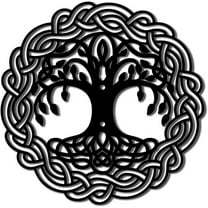 Tree of Life Metal Decor Family Tree Metal Wall Decoration Black Tree Sculptures Hollow Out Wall Hanging Ornament for Housewarming Gifts Outdoor Garden Farmhouse Living Room 7.8 x 7.8Inch