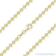 thumbnail image 1 of 3.1mm Moon-Cut Ball Bead Link Italian Chain Necklace in .925 Sterling Silver w/ 14k Yellow Gold, 1 of 2