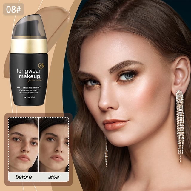 ABPWLY Moisturizing Foundations Fluid Easy to Create Uniform Skin Color Concealer Moisturizing Suitable for A Variety Of Skin to Make Skin Shiny 30ML Clearance Concealer Canada Days