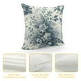thumbnail image 4 of JRXY Blue Floral Pillow Covers Vintage Flower Blue White Decorative Throw Pillow Covers Chinoiserie Pillowcases Square Cushion Covers For Couch Bed Sofa Chair Car Decor 18x18in, 4 of 5