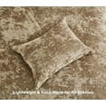 thumbnail image 4 of Chezmoi Collection Lux 3-Piece Tan Velvet Comforter Set Queen Size, All Season Lush Plush Velvet Bedding Set with Soft Washed Microfiber Reverse, 4 of 9