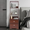 thumbnail image 4 of Modern Nightstand with 2 Drawers Tall Bed End Table Dresser Table for Bedroom, 4 of 14