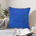 thumbnail image 6 of Xecao Blue Glitter Print Soft Velvet Decorative Throw Pillow Covers, Square Cushion Cases for Bed, Sofa, Living Room, Car, and Indoor Outdoor Use-18"x18", 6 of 8