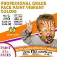 thumbnail image 4 of KiddiTouch Face Painting Kits for Kids, 20 Colors Water Based Face Paint Kit Includes Hair Chalks Comb, Brushes, Stencils, 4 of 8