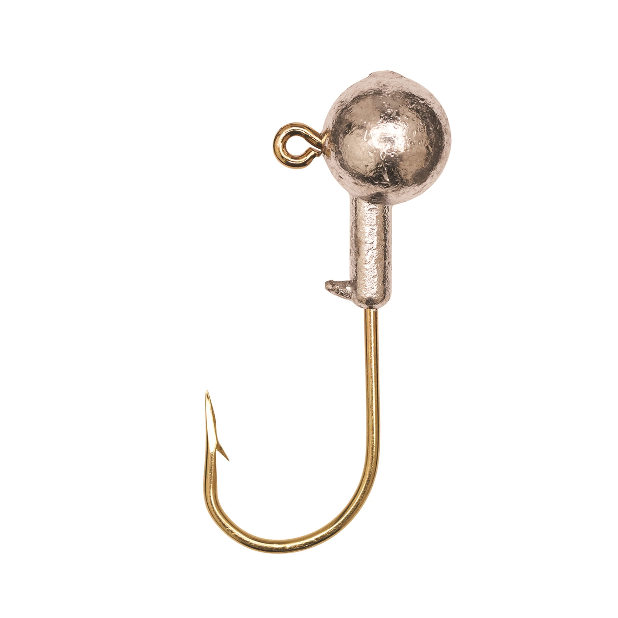 (3 pack) Eagle Claw Lazer Sharp Saltwater Round Ballhead Fishing Jig, Unpainted, 1/4 oz., SWBH14