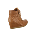 thumbnail image 2 of Women's High Top Fashion Round Toe Lace Up Quilted Wedge Sneaker Shoes, 2 of 4