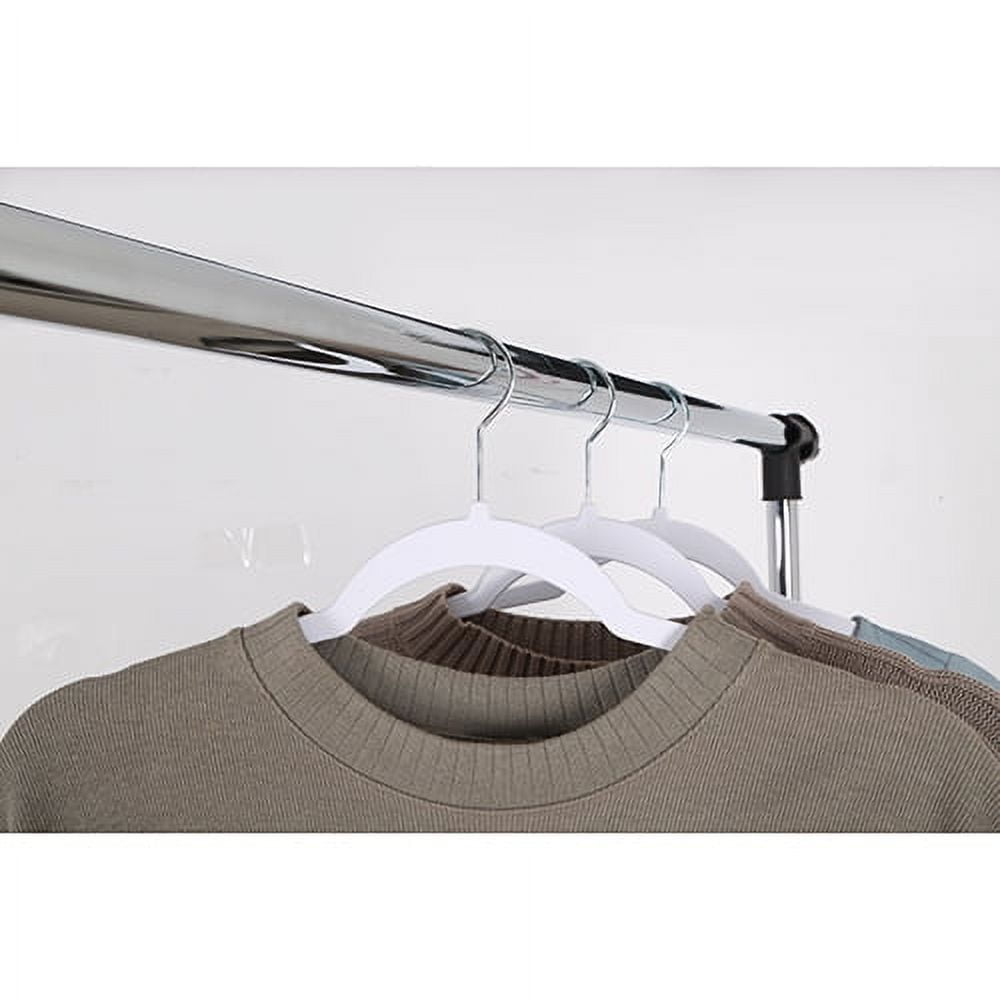 Mainstays Non-Slip Clothes Hangers, 10 Pack, White, Durable