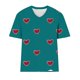 thumbnail image 4 of Camisetas de Verano de las Mujeres con Cuello en V de Manga Corta Impresa, Camiseta Deportiva para Uso Casual Y Diario, 4 of 4