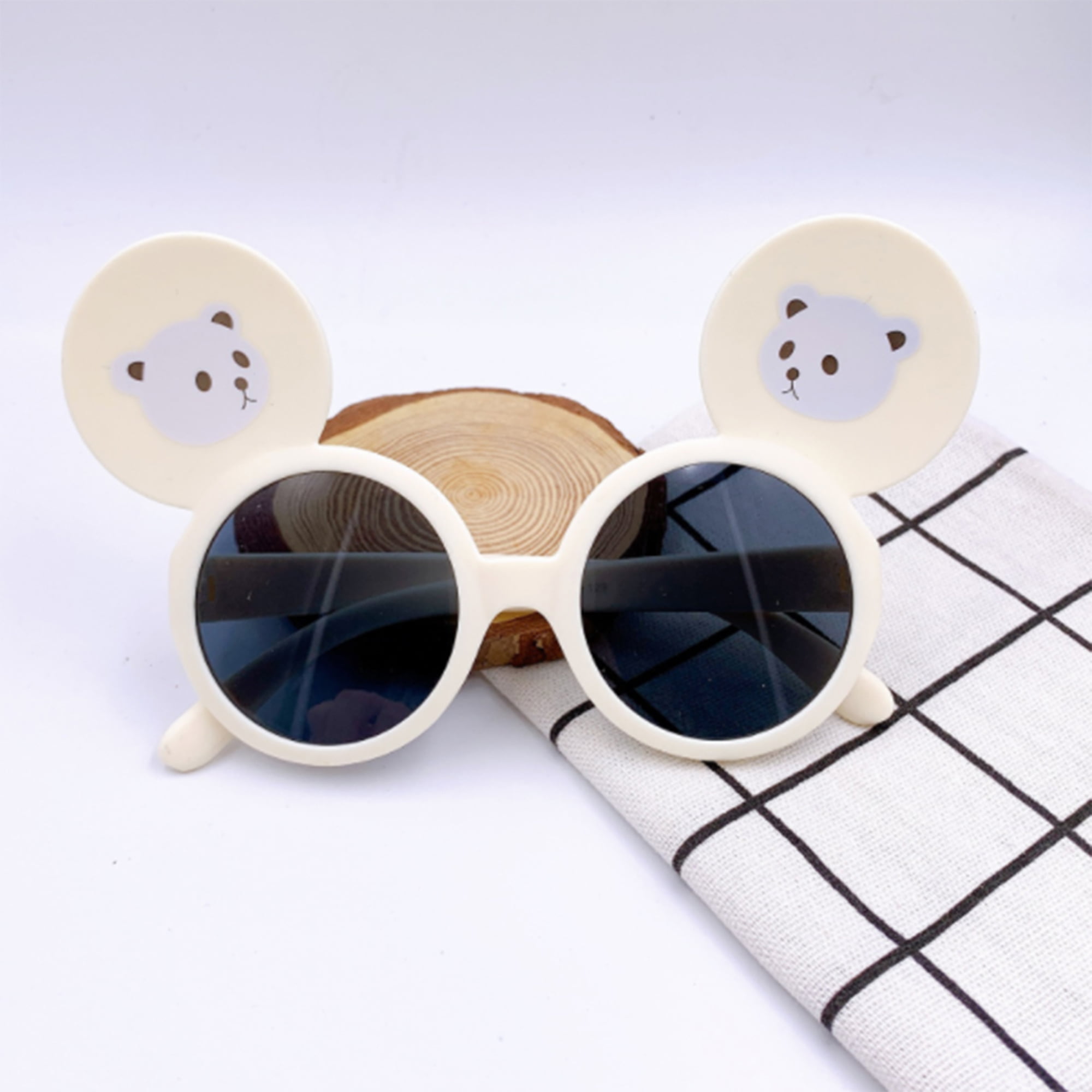 Children's Sunglasses Baby Cute Bear Sunglass Cartoon Anti-Ultra Violet Glasses 