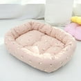 thumbnail image 4 of Nebwoak Orthopedic Pet Bed Washable, Pink Floral Bolster Dog Cat Bed for Small Medium Dogs & Cats, Machine Washable Soft Plush, 19.7x15.8 Inch, 4 of 6