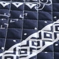 thumbnail image 2 of Bohemian Geometric Small Flora Quilt Set Queen (90x90 Inch), 3 Pieces(1 Geometric Boho Quilt and 2 Pillowcases), Bohemian Reversible Bedspread Microfiber Coverlet Sets All-Season, 2 of 5