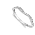 thumbnail image 4 of White Cubic Zirconia Criss Cross Knot Stackable Ring 925 Sterling Silver Band Jewelry Female Size 6, 4 of 4