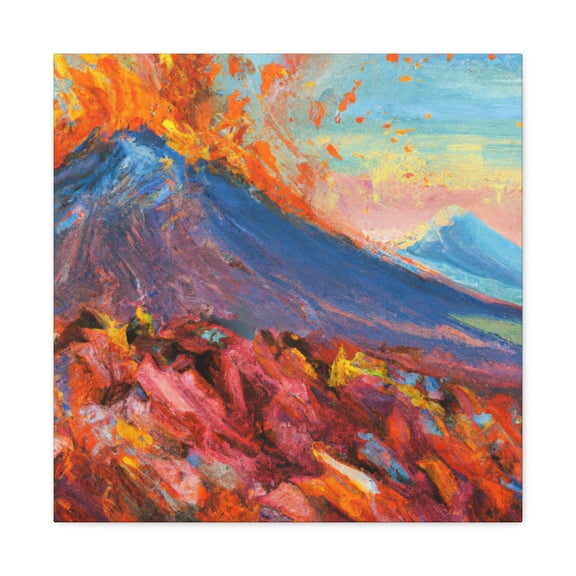 Volcano's Roaring Majesty - Canvas