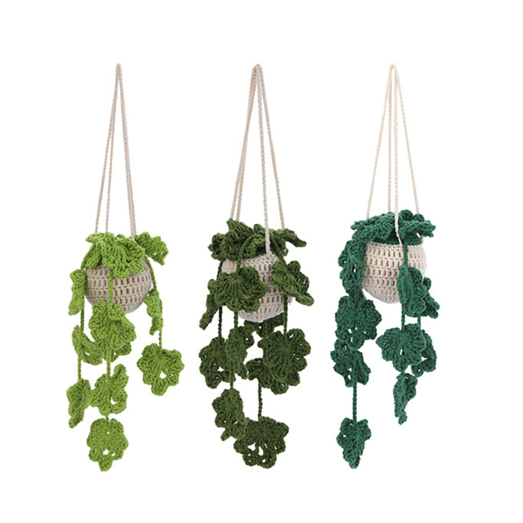 Crochet Kits Hanging Potted Plant Crochet Material with Yarn Crochet Hooks DIY Crochet Starter Kits for Beginners Adults