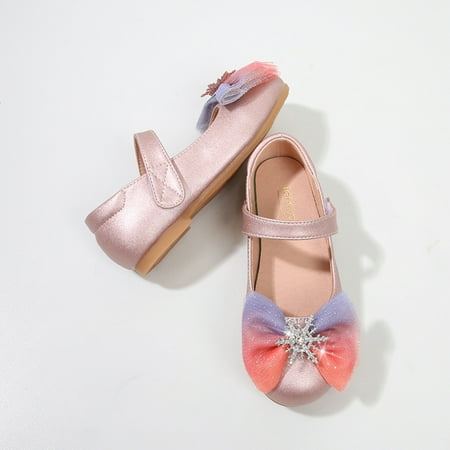 

TOWED22 First Walking Shoes For Baby Girl Toddler Little Kid Girls Dress Pumps Glitter Sequins Princess Party Dance Shoes Pink