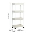 thumbnail image 3 of KMYY 4 Layer Plant Stand with Wheels, Kitchen Storage Cart, Living Room Storage Shelf, White,Multi functional storage rack, 3 of 17