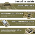 thumbnail image 4 of Arnés antitirones para perros, arnés táctico transpirable y ajustable para perros medianos y grandes, chaleco reflectante duradero, equipo de grado militar, talla XL, marrón y verde., 4 of 5