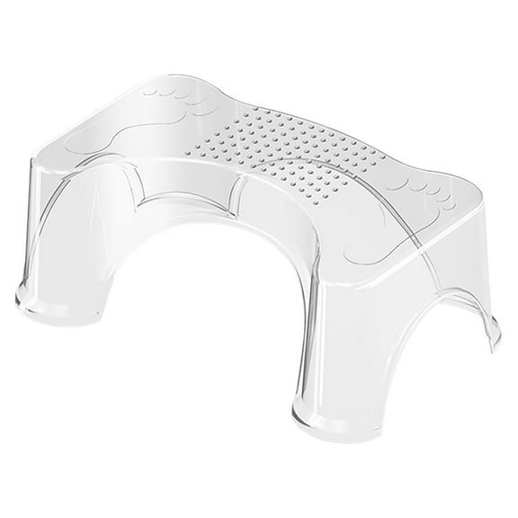 GARVALON 1Pack Toilet Stool for Toddlers Non Slip Surface Potty Step Stool for Home Use Transparent 14.74X8.53X5.89In